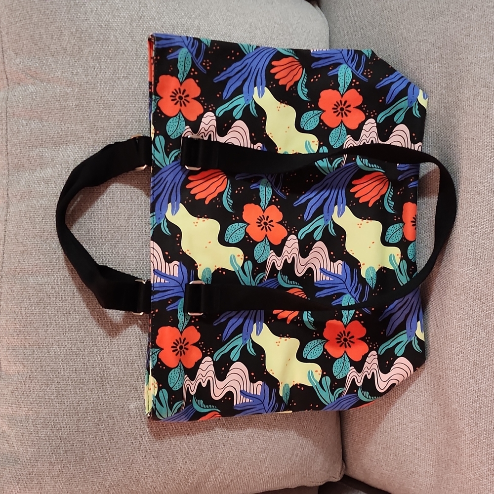Cool Flower Fabric/Canvas Tote Shoulder Bag